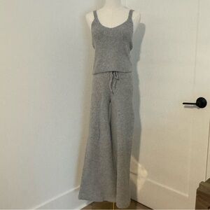 Gray Knit Women's Two Piece Sweater Set